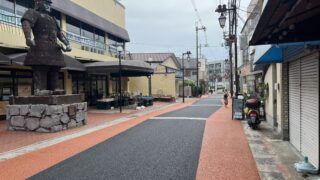 太秦　大映通り商店街　路面復旧工事